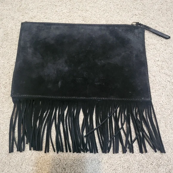 Madewell Fringed Leatherand Suede Clutch - Picture 2 of 6